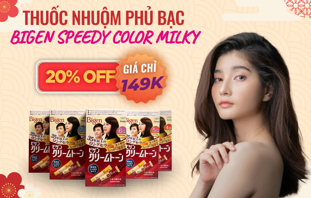 Thuốc Nhuộm Tóc Phủ Bạc Cho Nam Nữ Hoyu Bigen