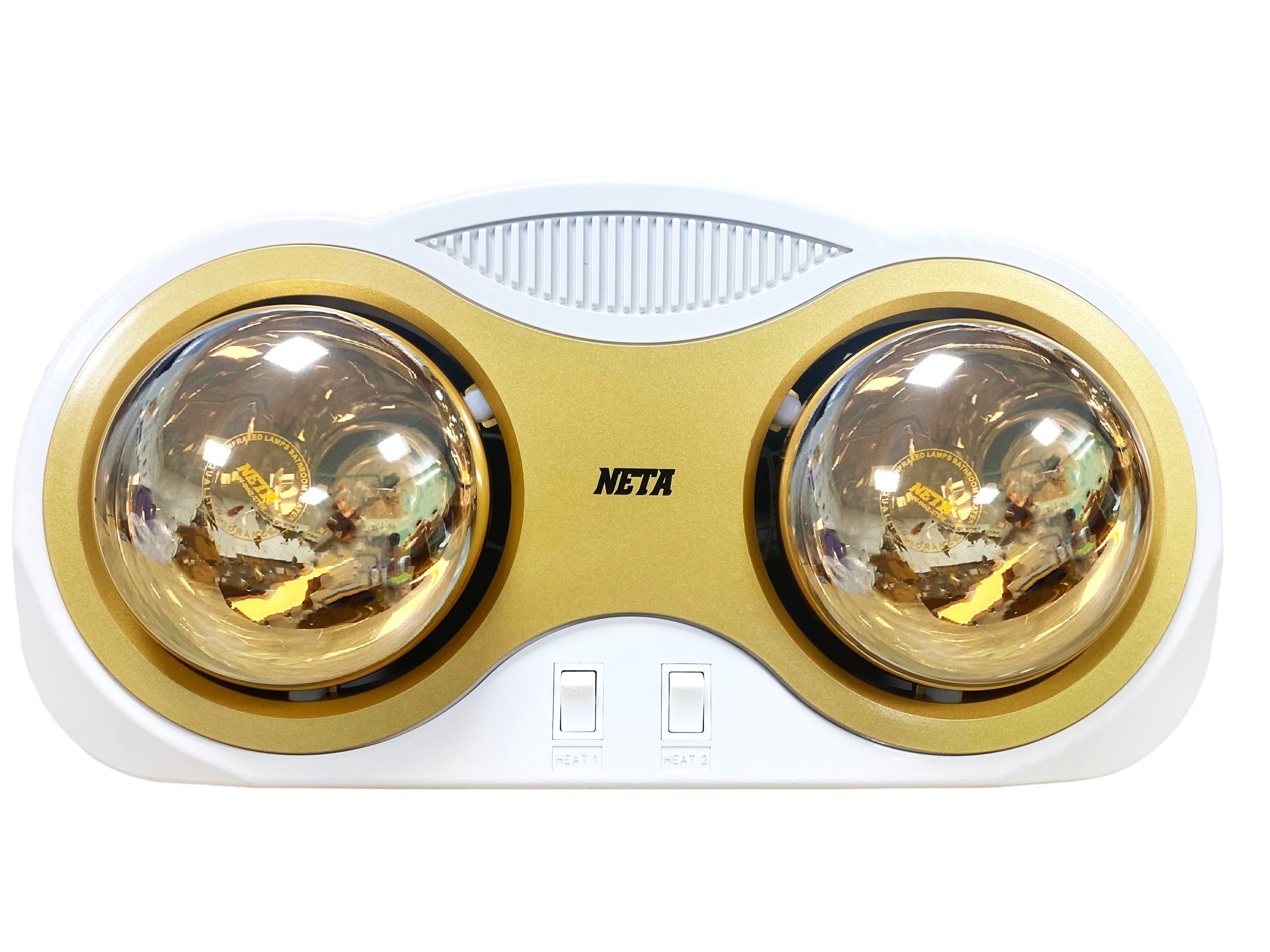 Đèn sưởi nhà tắm 2 bóng vòm Neta