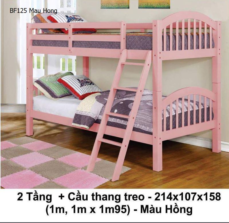 Giường tầng cầu thang treo giá rẻ mã BF125