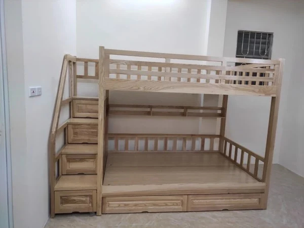 Giường Tầng Gỗ Sồi Cao Cấp (Đặt Theo Yêu Cầu )