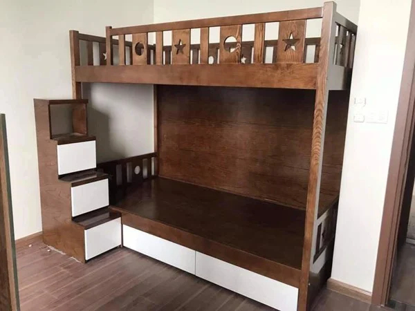 Giường Tầng Gỗ Sồi Cao Cấp (Đặt Theo Yêu Cầu )