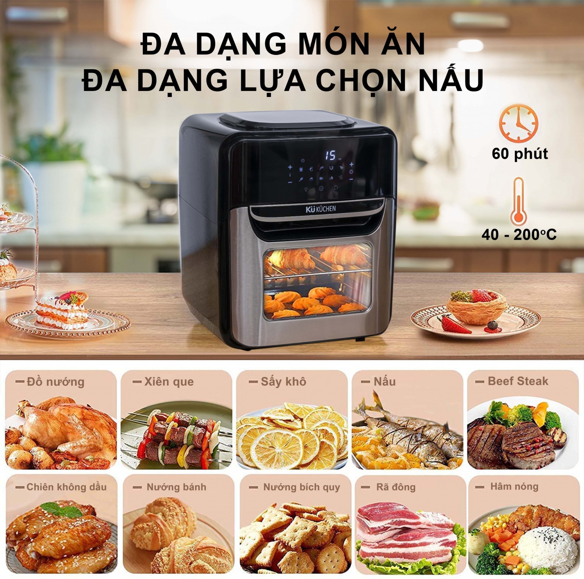Nồi chiên không dầu Kuchen PCB 1119