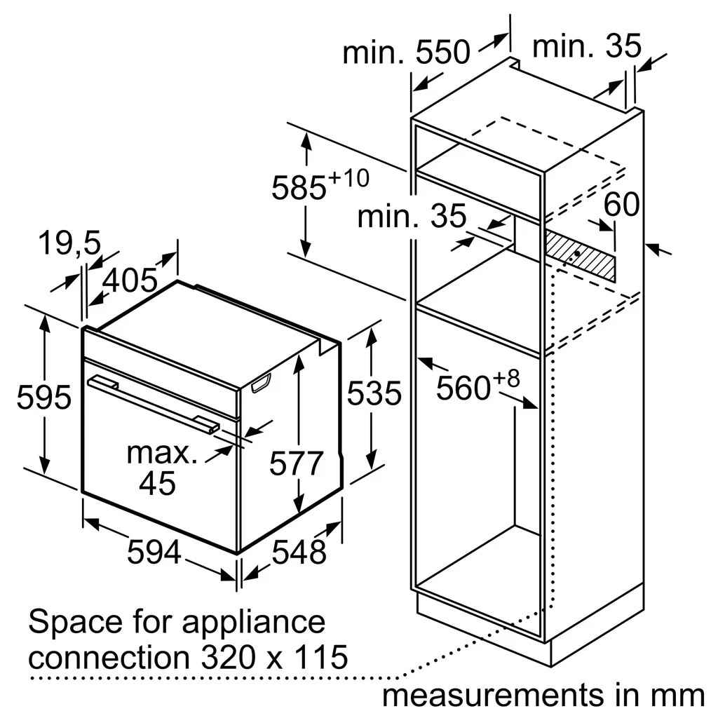 Lò Nướng Bosch HBG635BB1 Serie 8
