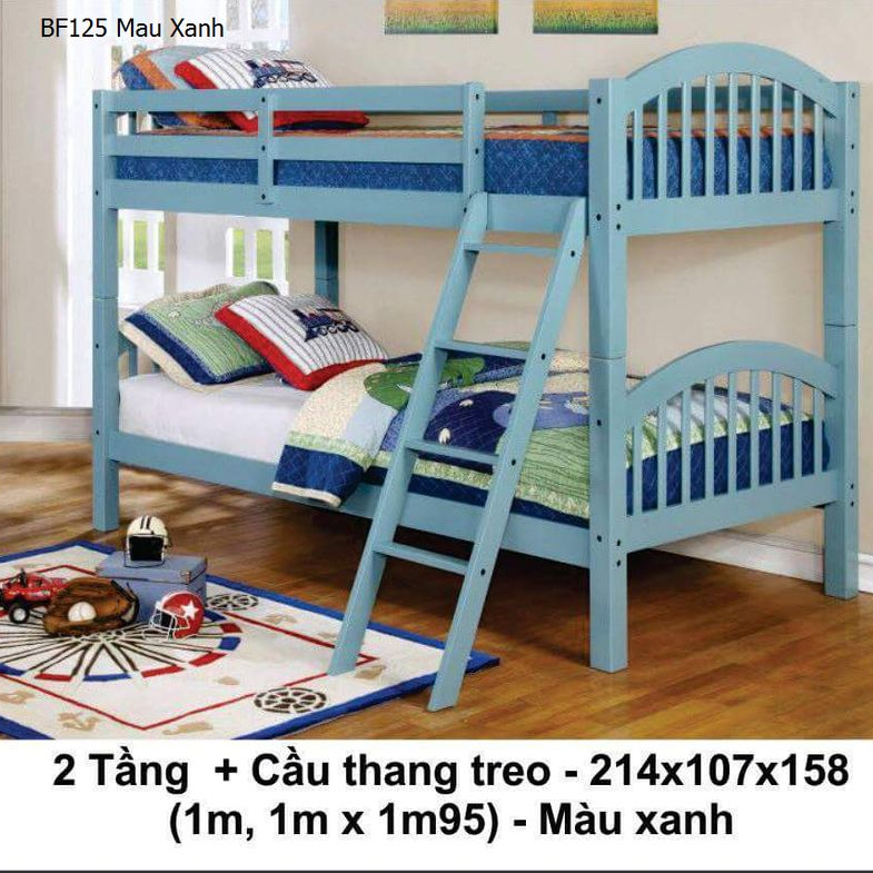 Giường tầng cầu thang treo giá rẻ mã BF125